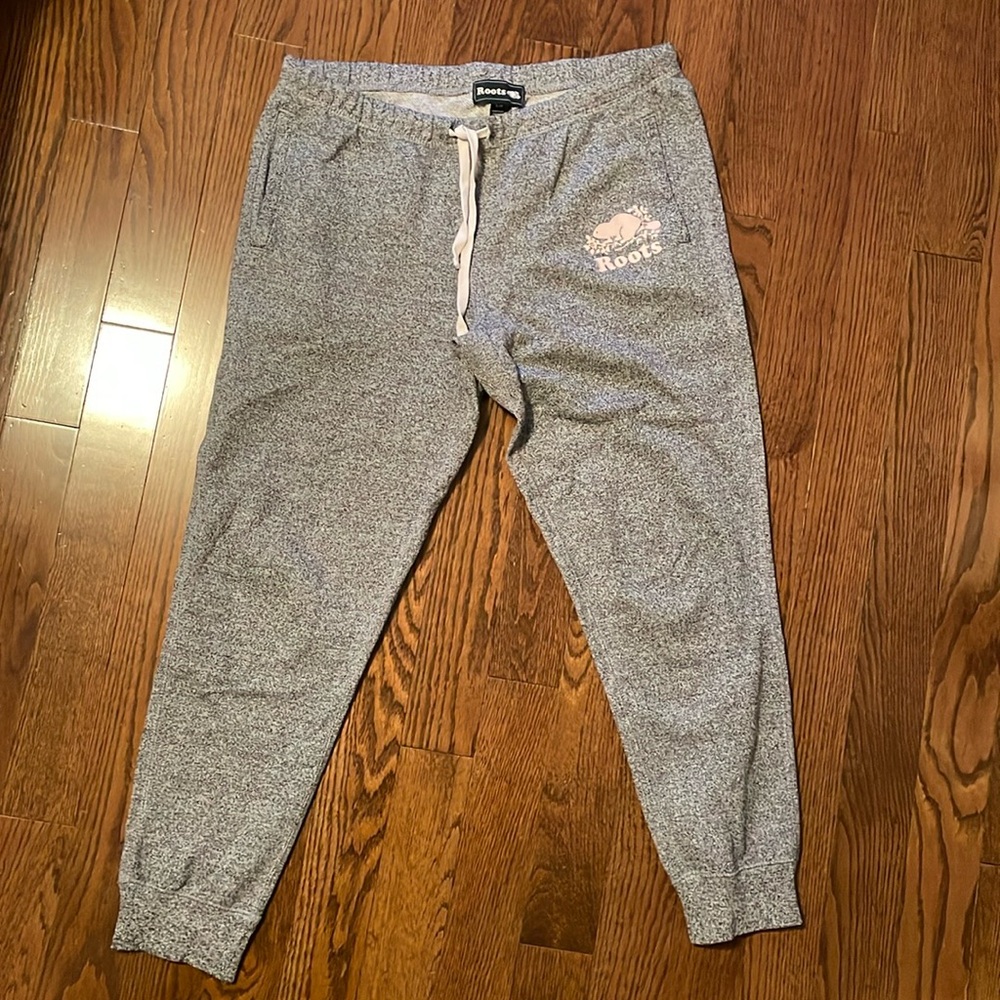 Roots sweatpants salt and pepper